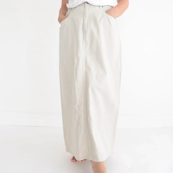 Sonoma  Beige 100% Cotton Maxi Skirt Size 12 - Picture 1 of 13